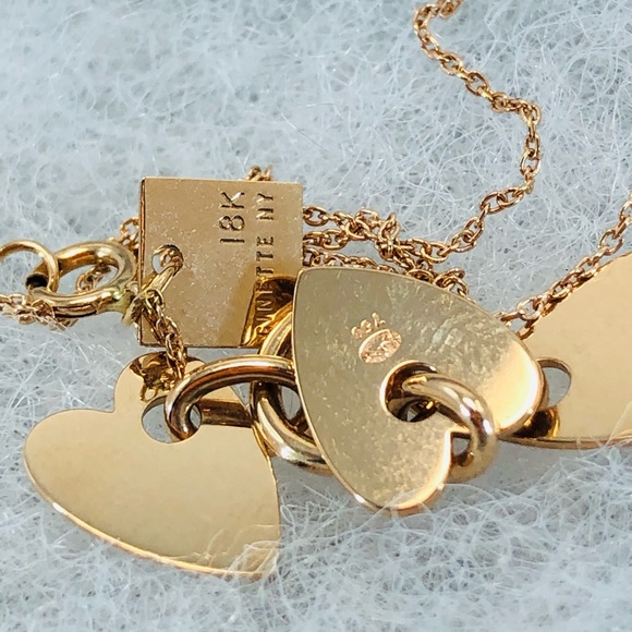 GINETTE NY
Angele 18K Rose Gold 3 Mini Heart Charms 17” Necklace - Picture 11 of 15